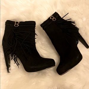 COPY - Black fringe bootie - Sam Edelman Keegan